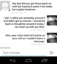 Text from Michael Pilla