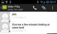 Text from Michael Pilla