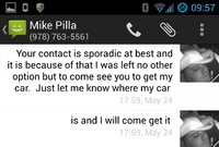 Text from Michael Pilla