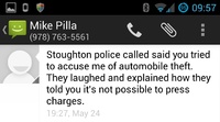Text from Michael Pilla
