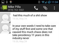 Text from Michael Pilla